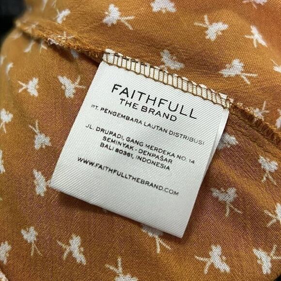 FAITHFULL THE BRAND REVOLVE JARDIM PRINTED SCOOP NECK DRESS SIZE‎ 4 - Picture 7 of 10